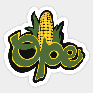 Ope! Corn time Sticker